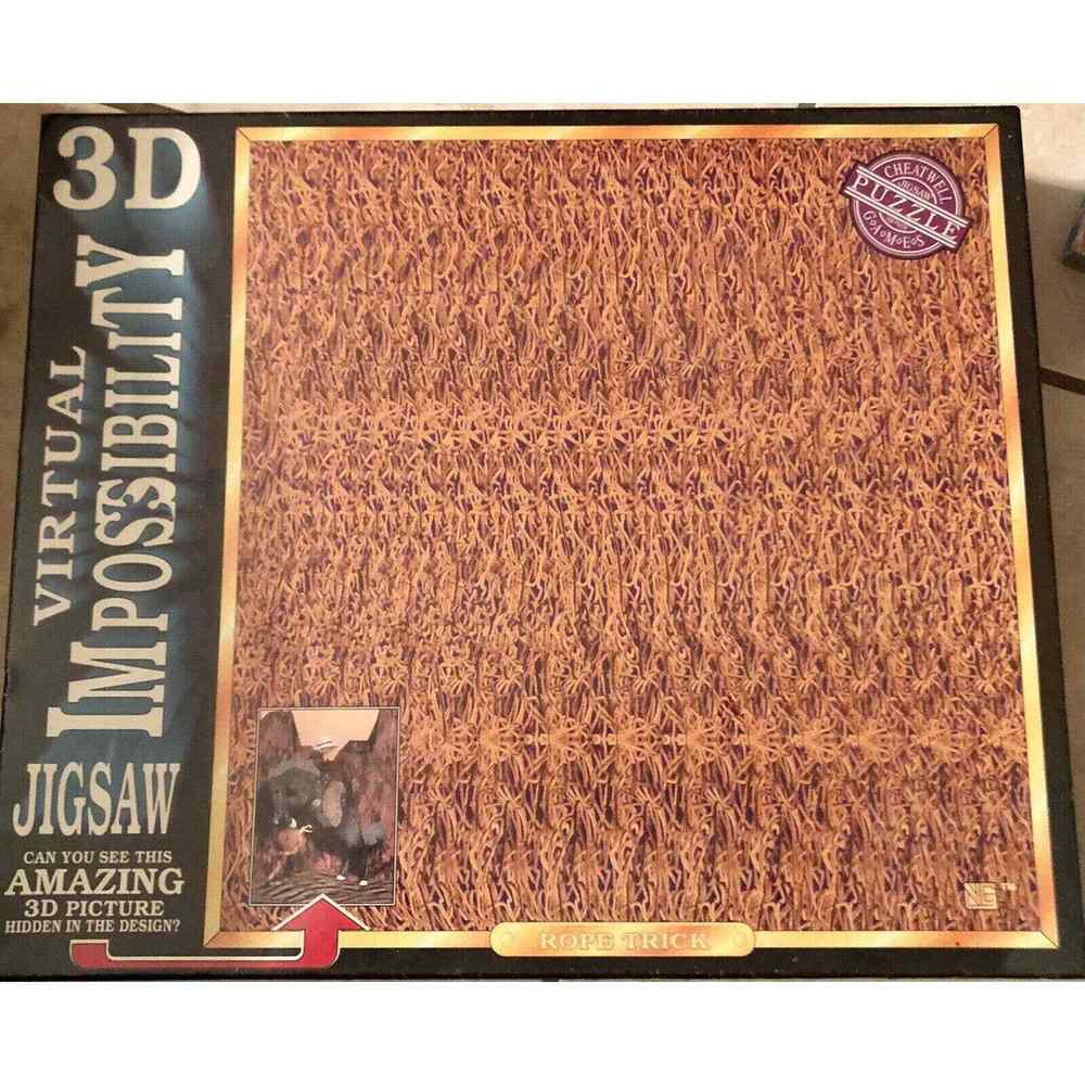 VINTAGE 3D VIRTUAL IMPOSSIBILITY 768 Piece Puzzle “Rope Trick” NEW & SEALED